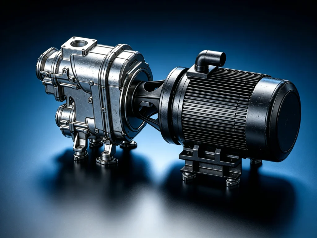 ANKA heavy-duty industrial electric motor and precision rotary screw airend assembly with premium metallic finish